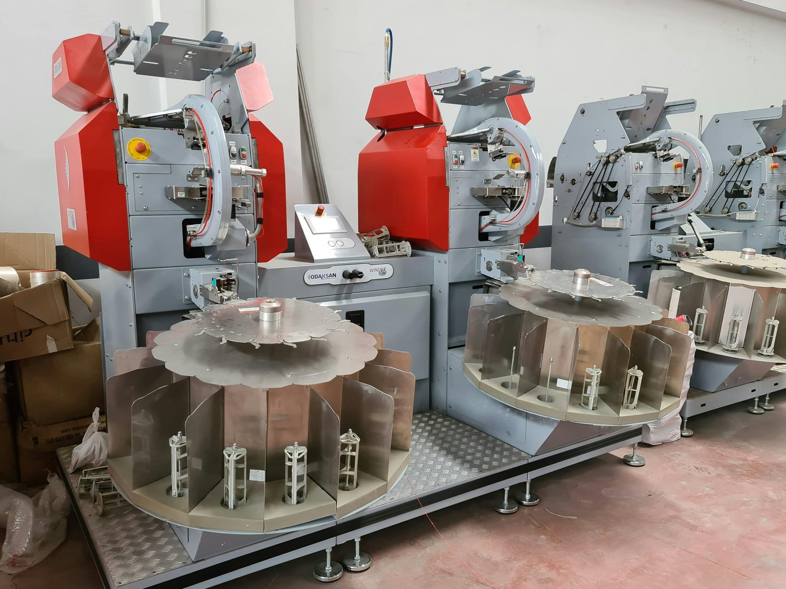 Modern industrial machinery with advanced technology in a factory setting.